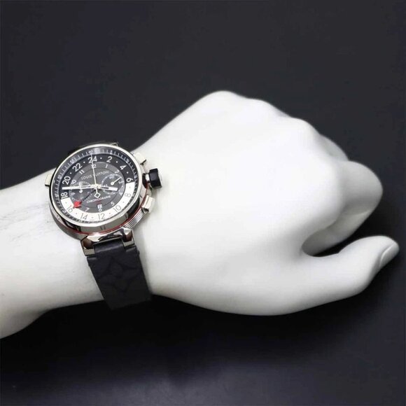 LOUIS VUITTON Tambour Q1A40 Automatic Gray Dial Mens Watch 90272176 - Picture 7 of 7